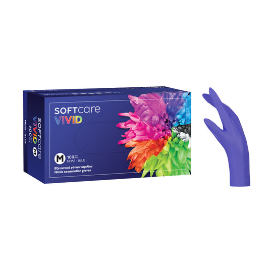 Soft Care Vivid Γάντια Νιτριλίου - Μπλε (100τεμ) - 110_274